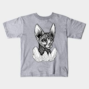 Galaxy Kat Black & White Kids T-Shirt